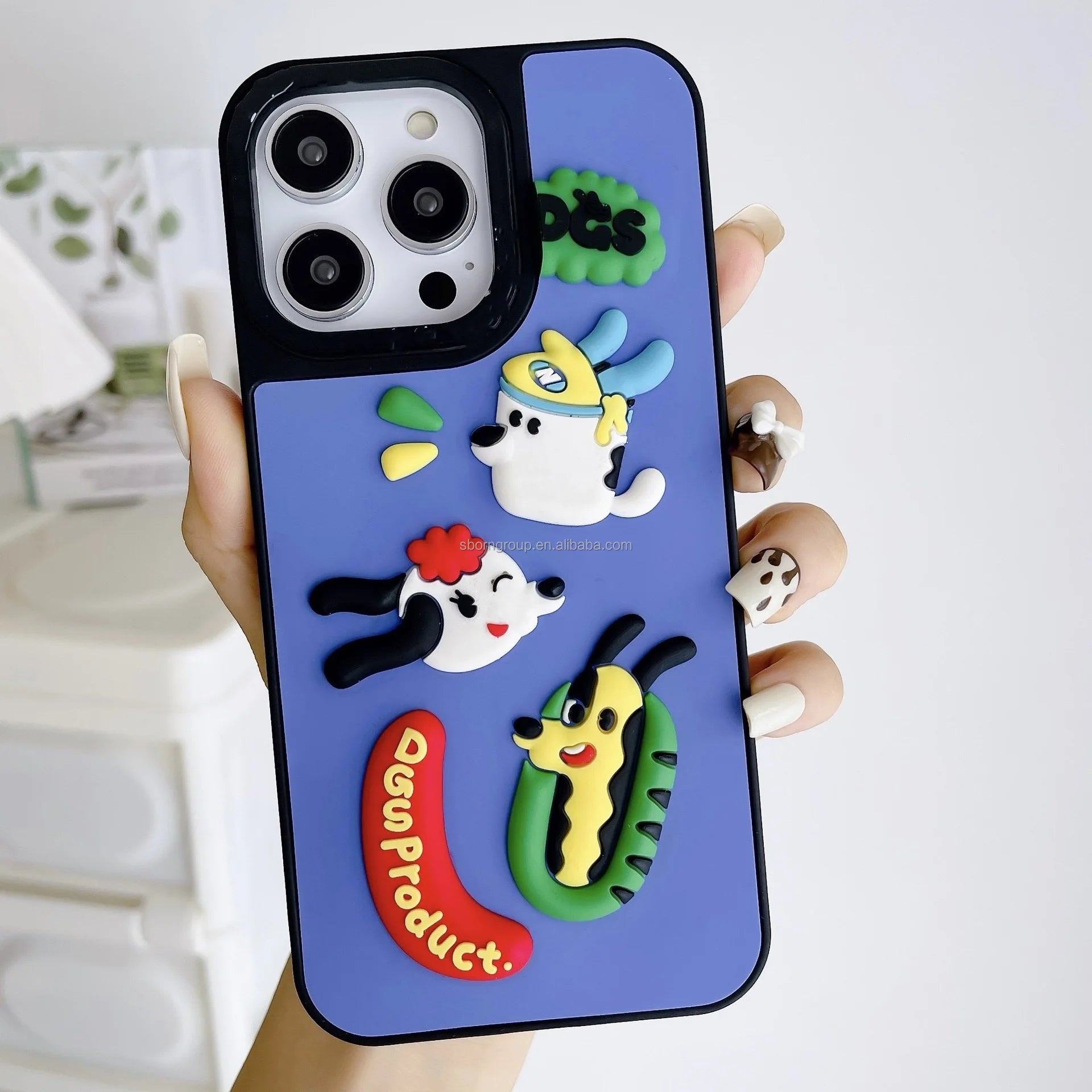 3D Real Silicone Case for iPhone 14 15 16 Pro Max Cartoon Design Phone Cover Funny Custodia Telephone 13 12 Pro Max