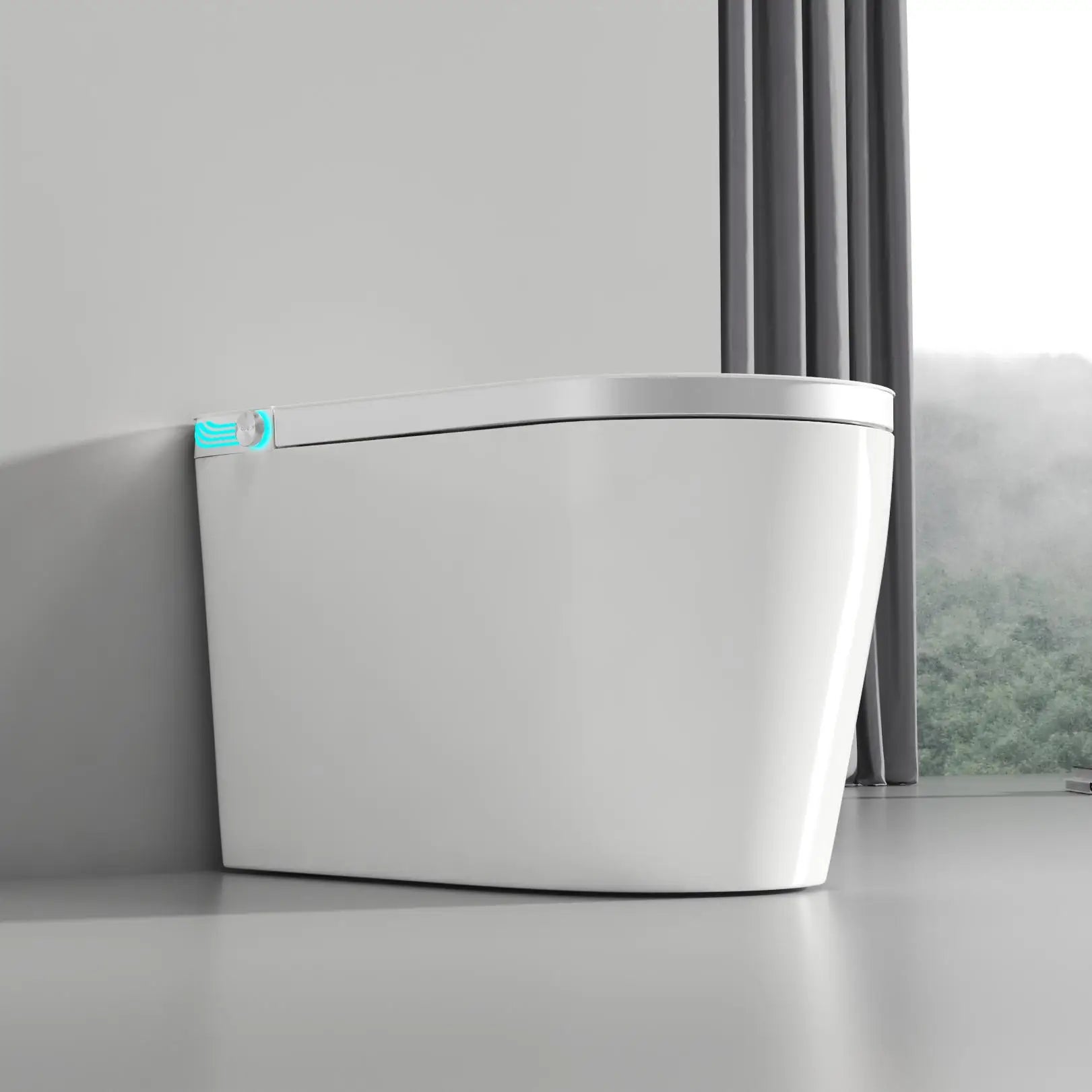 Smart Bidet Toilet US Standard Size Electronic Seat Cover Bidet with Remote Control