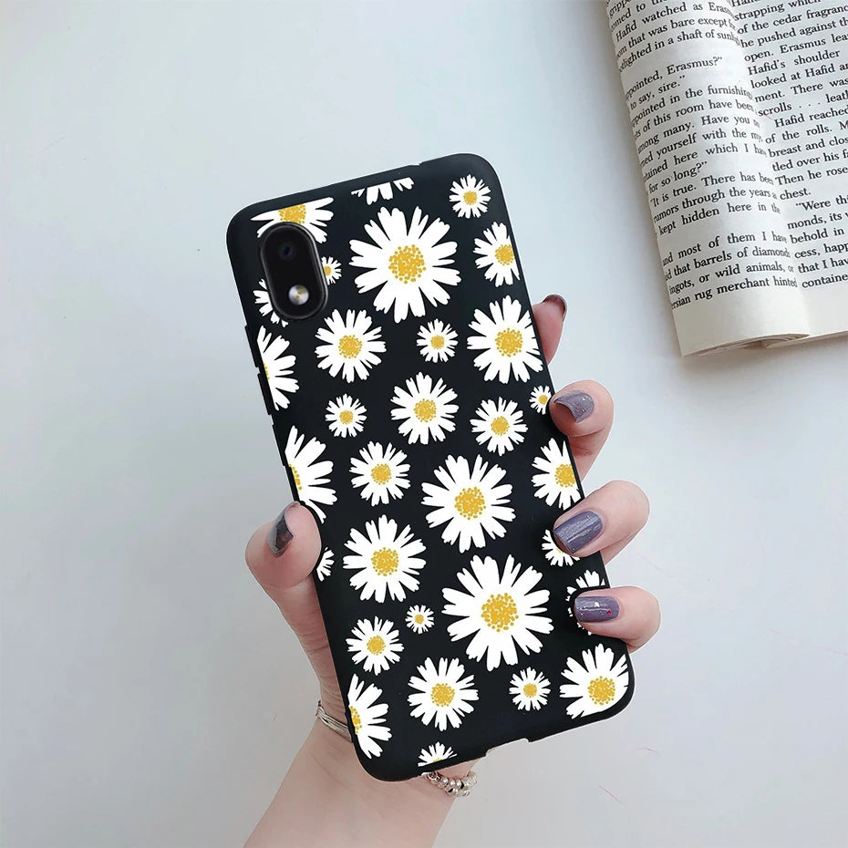 For Samsung Galaxy A01 core Cases Silicon Back Cover Soft Sunflower Phone Case For Samsung A01 core SM-A013 a 01 m01 Core Case