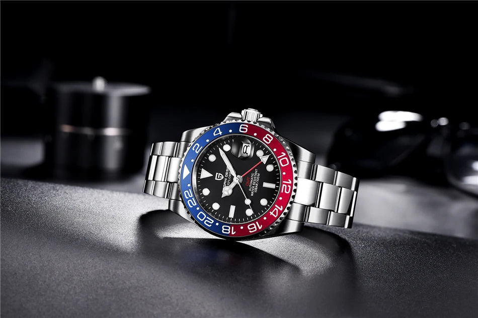 PAGANI DESIGN Top Brand Sapphire Glass Mechanical Watch reloj hombre Luxury Men  Automatic Wristwatch Stainless Steel GMT Watch