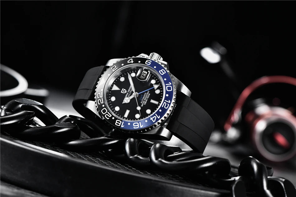 PAGANI DESIGN Top Brand Sapphire Glass Mechanical Watch reloj hombre Luxury Men  Automatic Wristwatch Stainless Steel GMT Watch