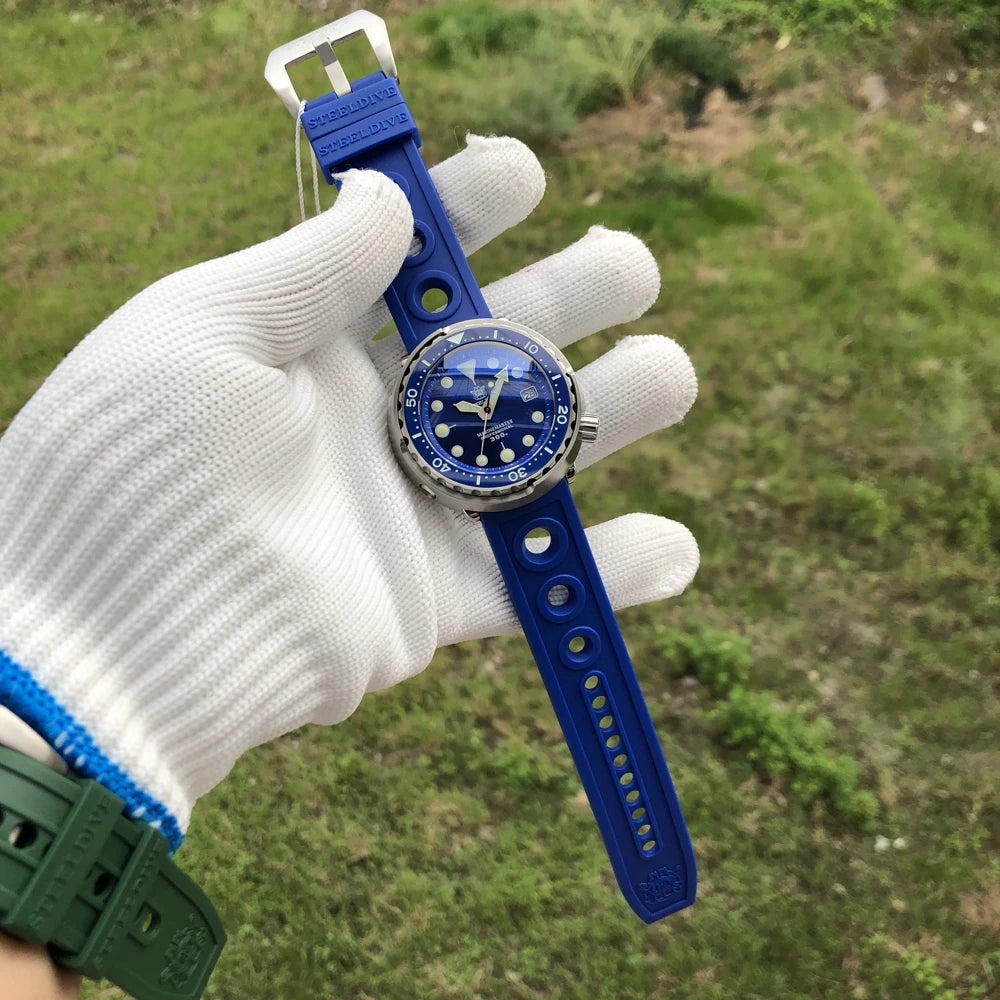 STEELDIVE Automatic Watch Strap Replacement Watch bands Automatic Watch 22mm Bracelets Blue Dive Watches Strap 20/22mm