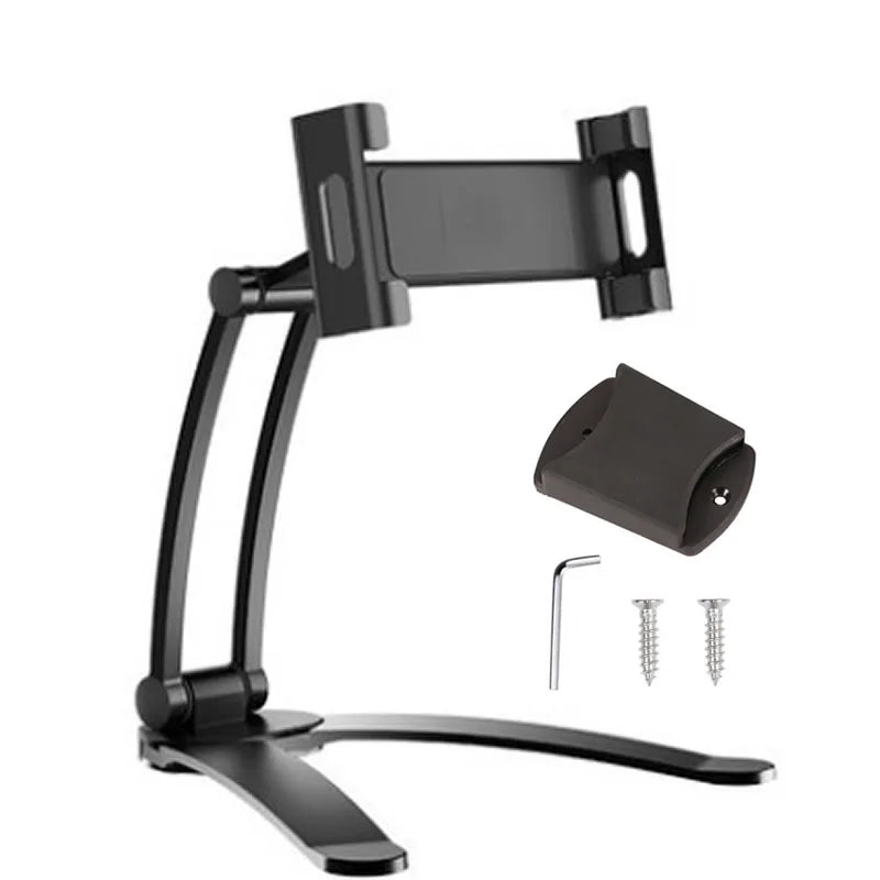 OUTMIX Aluminum Kitchen Tablet Stand Phone Holder Flodable Adjustable 5-13 inches Tablet Phone Desktop Mount for iPad Pro 12.9
