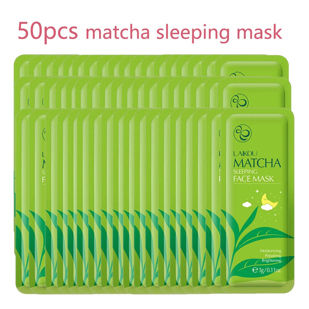 50pcs LAIKOU Sakura Moisturizing Sleeping Face Mask Night Repairing Facial Cream Packs Nourishing Hydrating Smooth Mask for Face