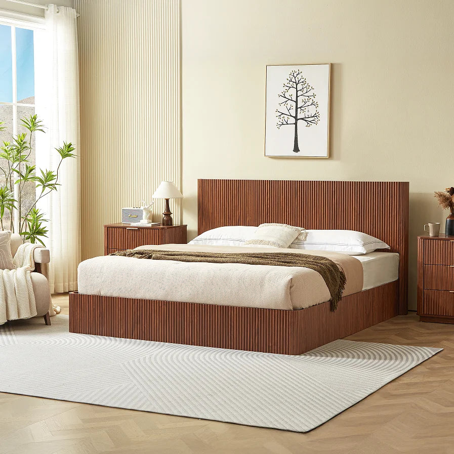 Crystal Adjustable Convertible Modern Soft Platform Bed (King Bed)