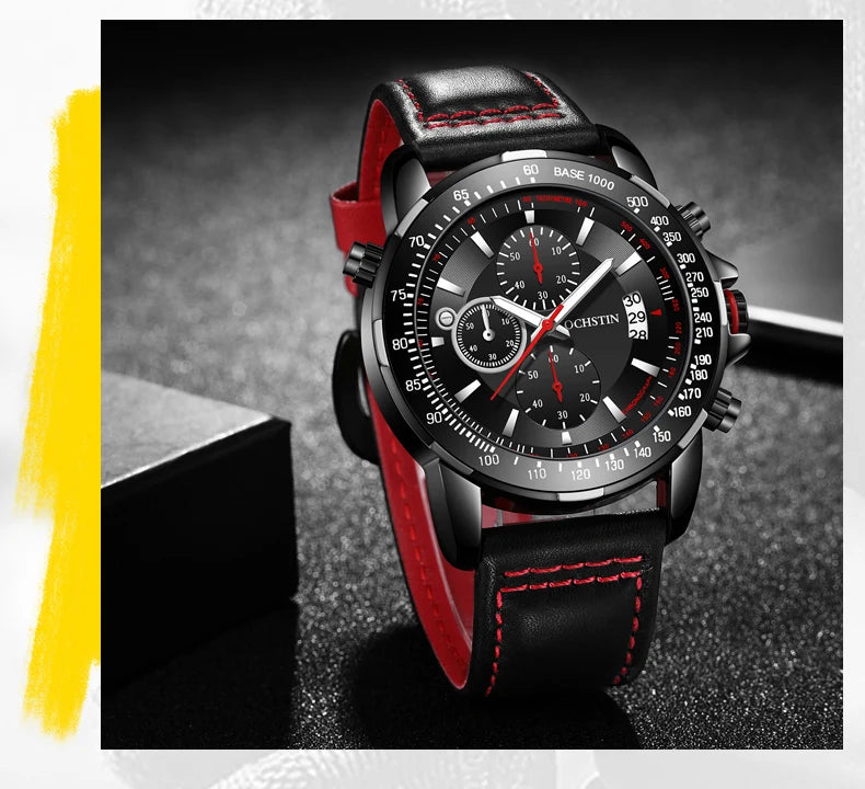 2025 New OCHSTIN Mens Pilot Watch Military Wristwatches For Men  Sports Chronograph Waterproof Nylon Leather Quartz Male Clock