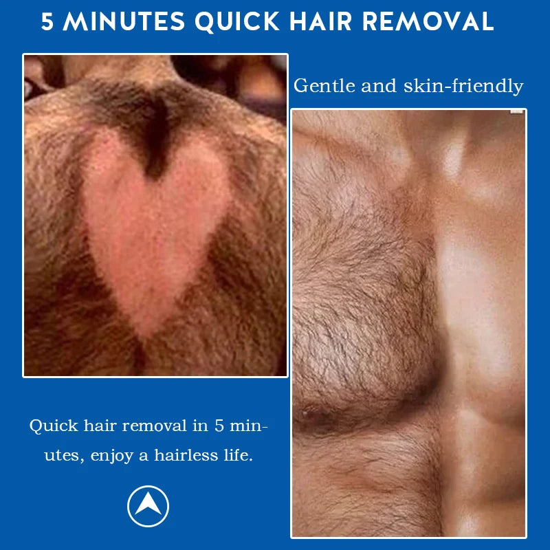 5 Mins Efficiency Private Label Natural Organic Herbal Full Body Painless Depilatory Men and Women Permanent Hair Removal Cream