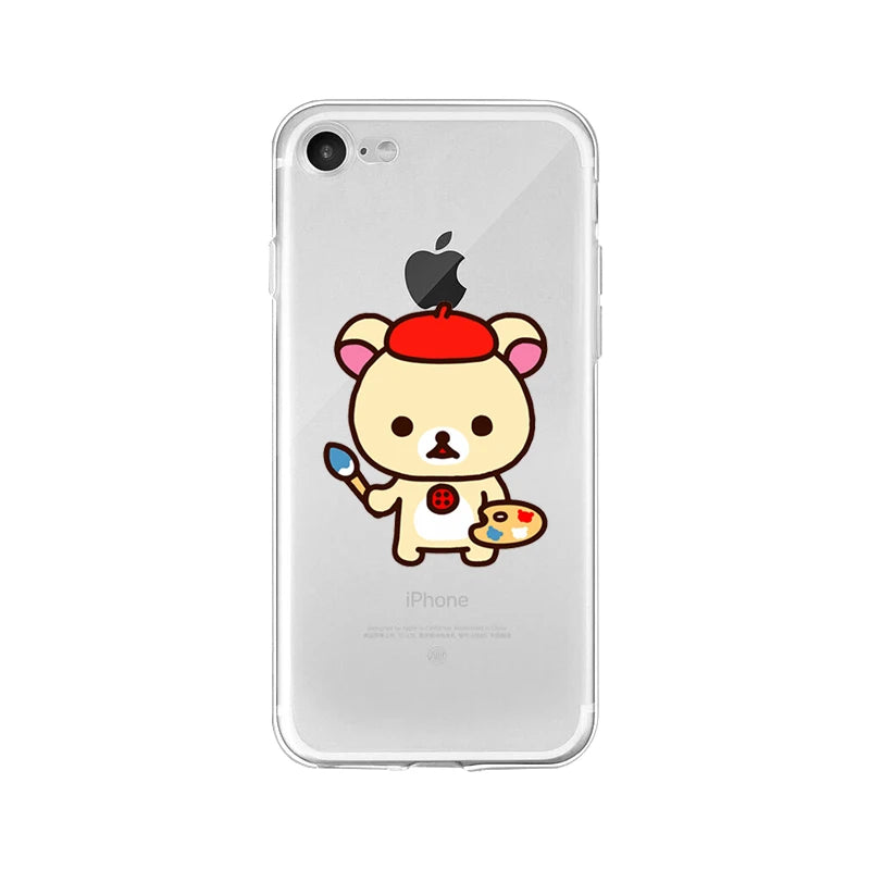 Yinuoda Rilakkuma Customer High Quality Phone Case for iPhone 5 5Sx 6 7 7plus 8 8Plus X XS MAX XR 11 pro max