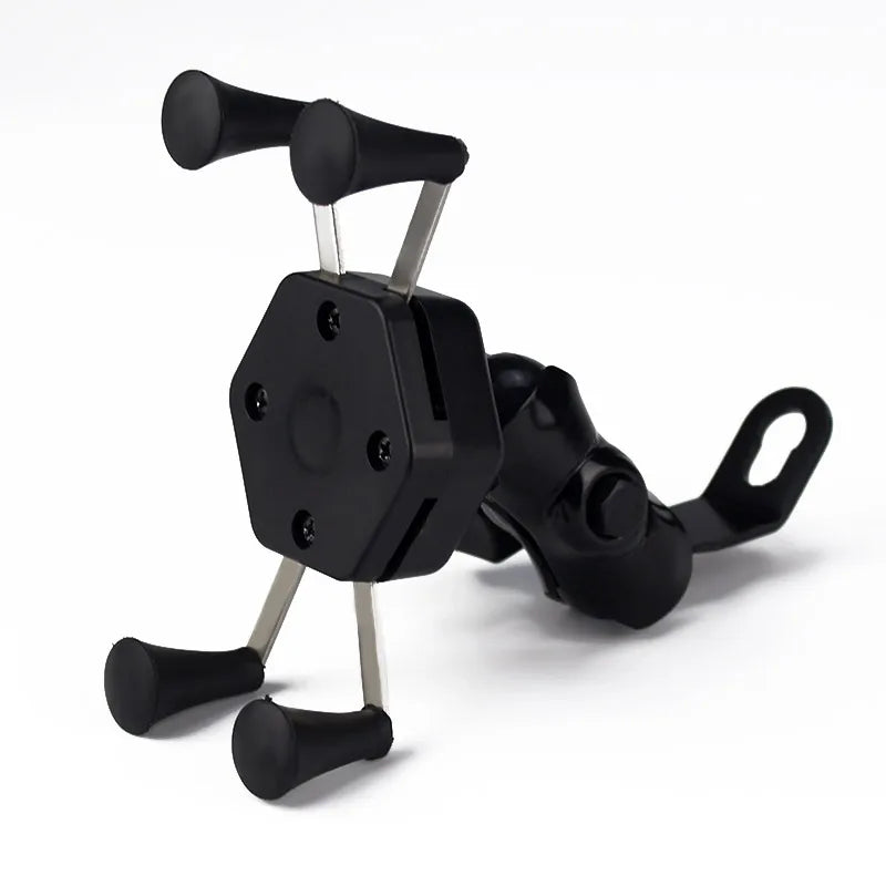 Adjustable Motorcycle Phone Charging Holder Mobile Phone Holder With USB Charger