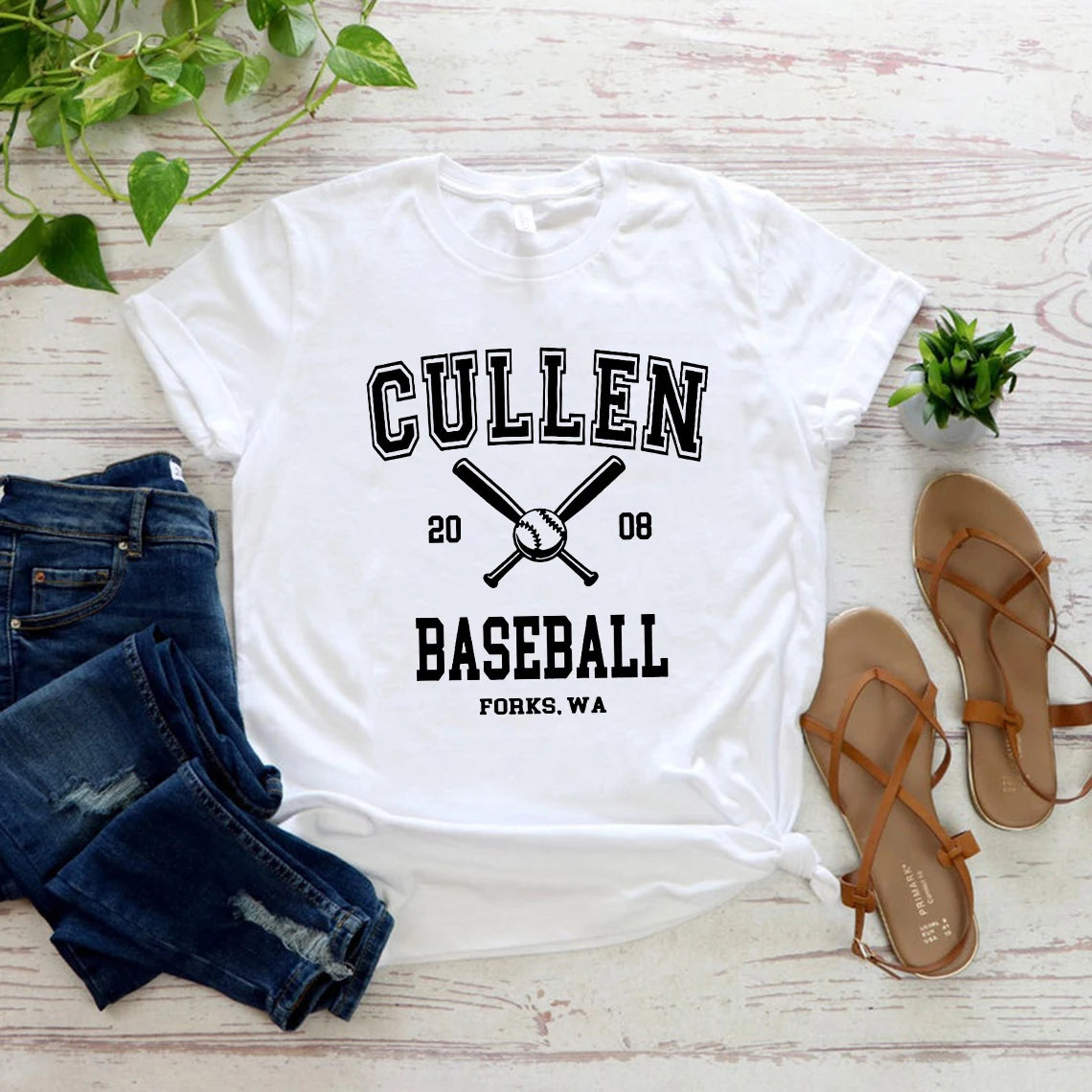 Twilight T Shirt Forks T-shirt Cullen Baseball Shirt Unisex Women Men Tshirts Graphic Tee Streetwear Women Top Crewneck Tshirts