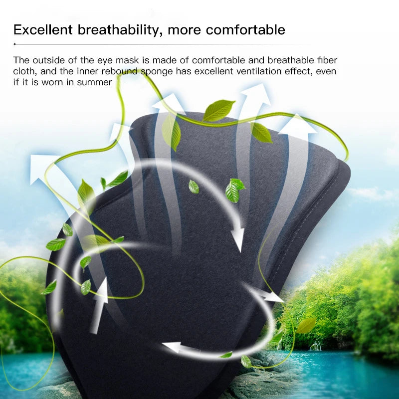 3D Memory Foam Silk Sleep Mask Soft Women Men Eye Patches Comfort Three Dimensional Design Face Mask Eyeshade Night Breathable