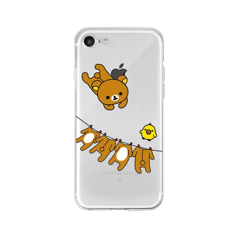 Yinuoda Rilakkuma Customer High Quality Phone Case for iPhone 5 5Sx 6 7 7plus 8 8Plus X XS MAX XR 11 pro max