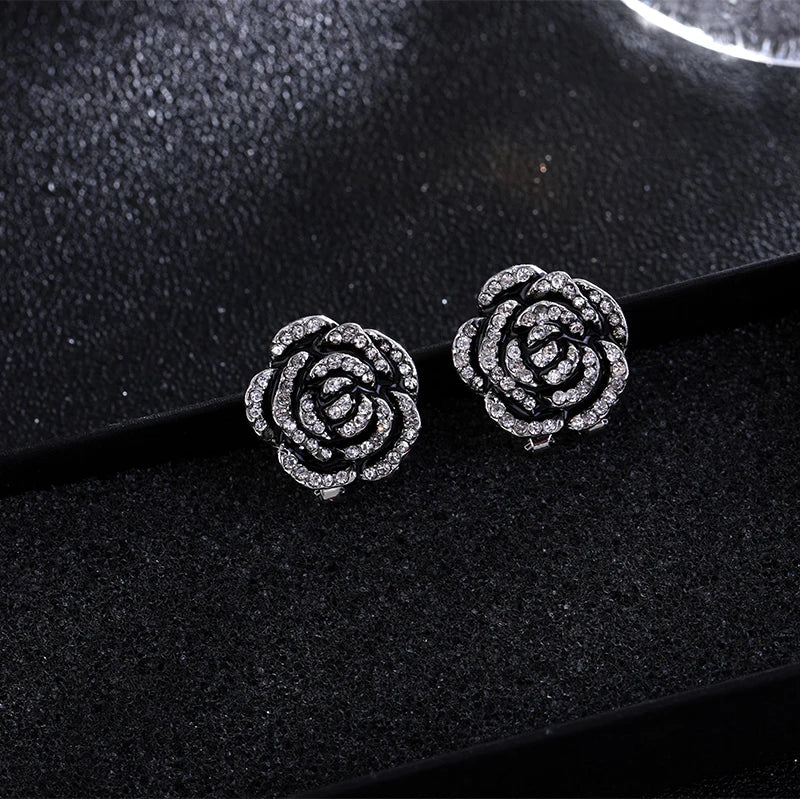 Famous Luxury Brand Designers Jewelry Camellia Flower Earring Fashion Stud Earring For Women