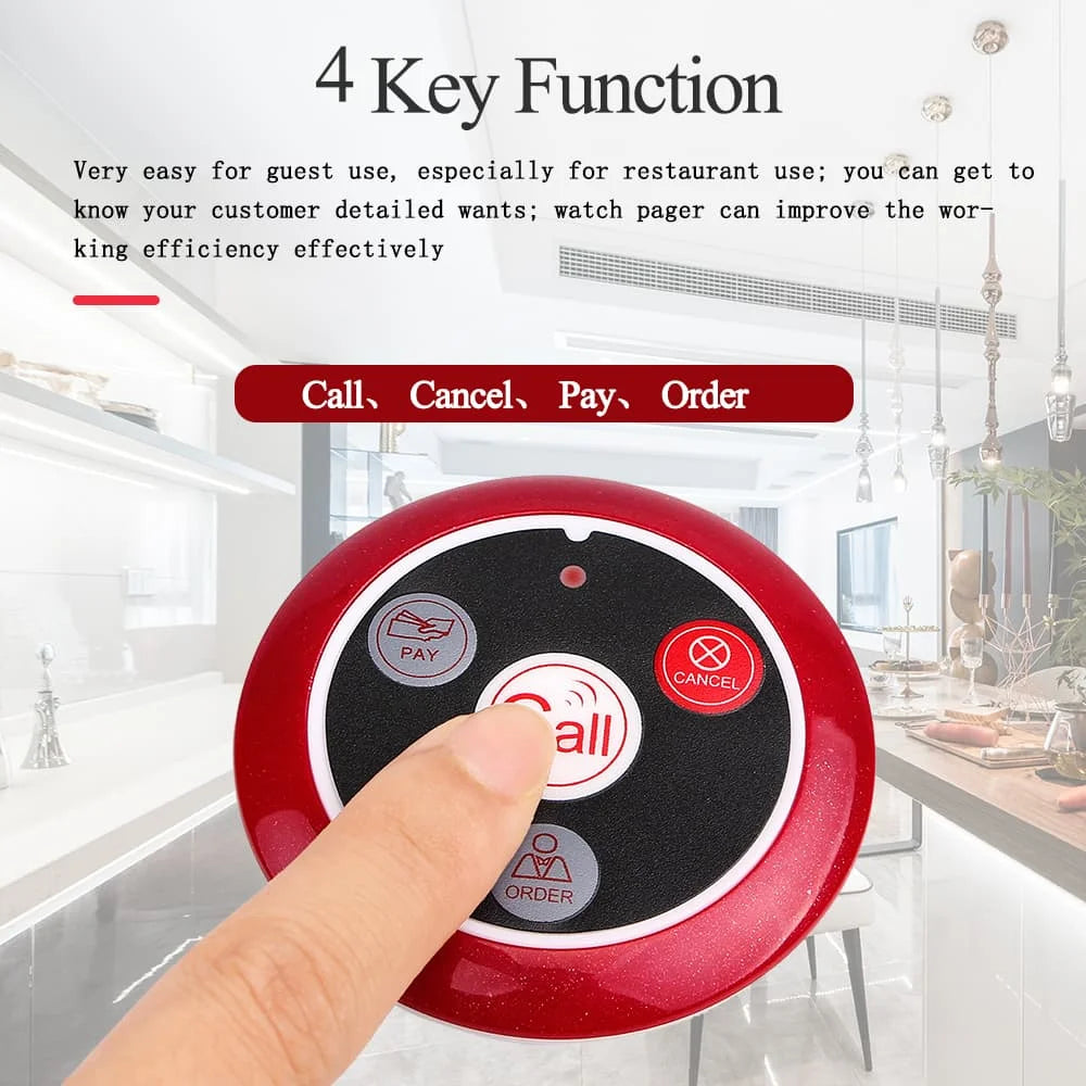 RETEKESS T117 10Pcs Call Button Restaurant Pager Wireless Waiter Transmitter 433MHz For Hookah Bar Cafe Customer Service