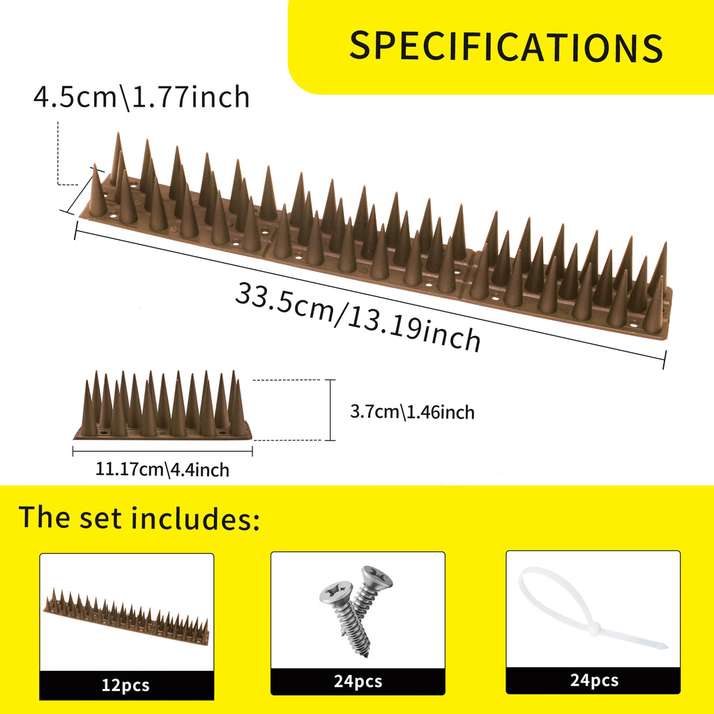 Plastic Bird Spikes for Pest Control 12 Pack 20 Pack Bird Deterrent Spikes Safe  Effective Anti Roosting Spikes