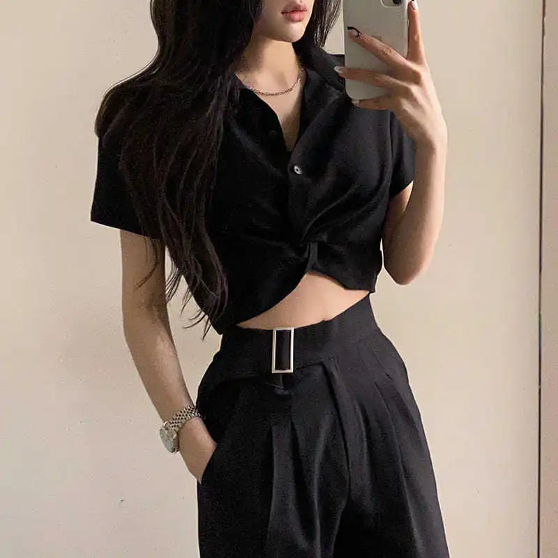Blouses Women Turn-down Collar Casual Tender Ladies Female Elegant Girls Student Streetwear Fashion Ulzzang Stylish Blusas Top