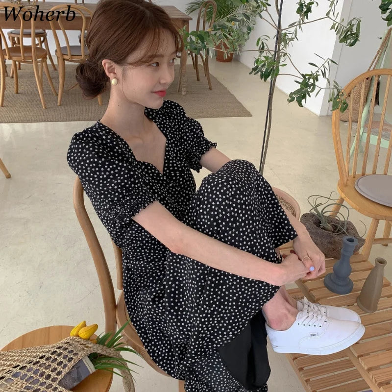 Woherb Cotton Asymmetrical Crop Blouse Women Korean Pleated Bow Bandage Shirt Casual O-neck Solid Elegant Blusas Mujer Moda 2026