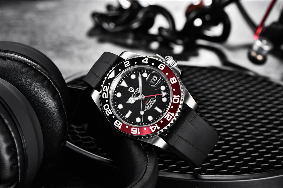 PAGANI DESIGN Top Brand Sapphire Glass Mechanical Watch reloj hombre Luxury Men  Automatic Wristwatch Stainless Steel GMT Watch