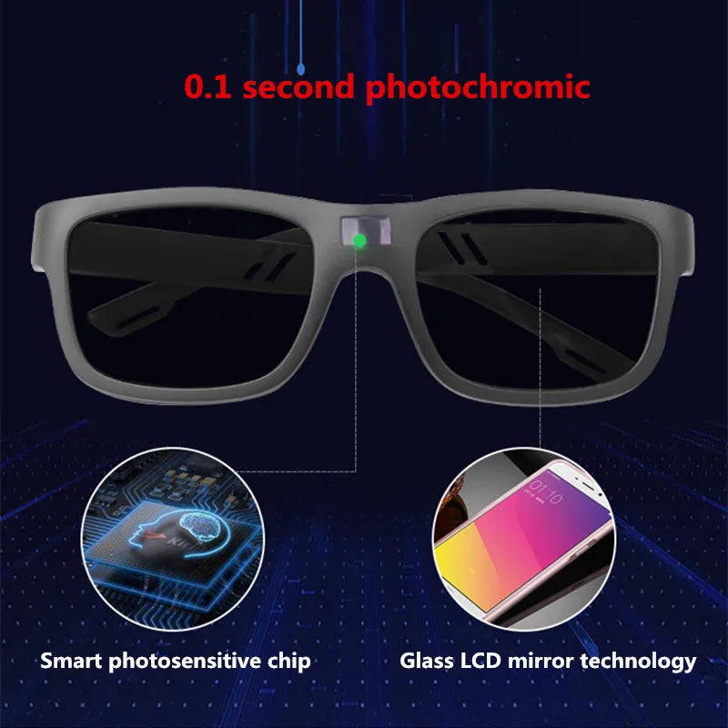 ZHIYI Smart Chameleon Driving Glasses LCD Computer Chip 0.1 Second Photochromic Polarized Sunglasses Wholesale Eye Protection