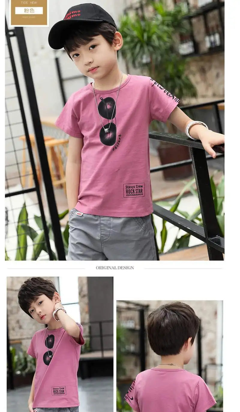 2026 summer Teenager Boys Clothes Casual Outfit Kids Tracksuit Child t shirt + shorts hot pant 4 5 6 7 8 9 10 12 11 13 14 Year