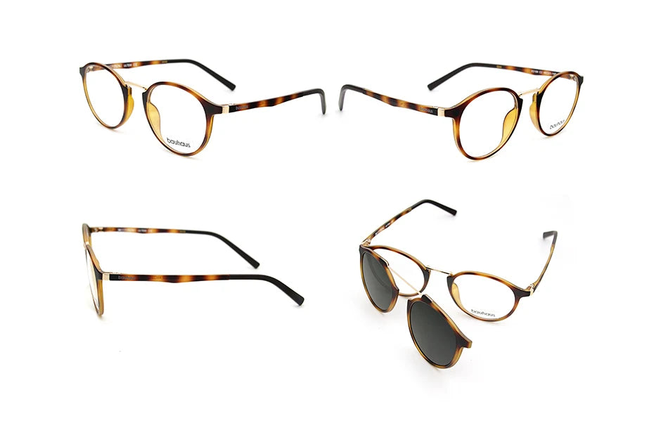X3184  Ultem Vintage Round Eyeglasses Women Men Polarized Sunglasses Magnetic Clip On Glasses Optical Computer