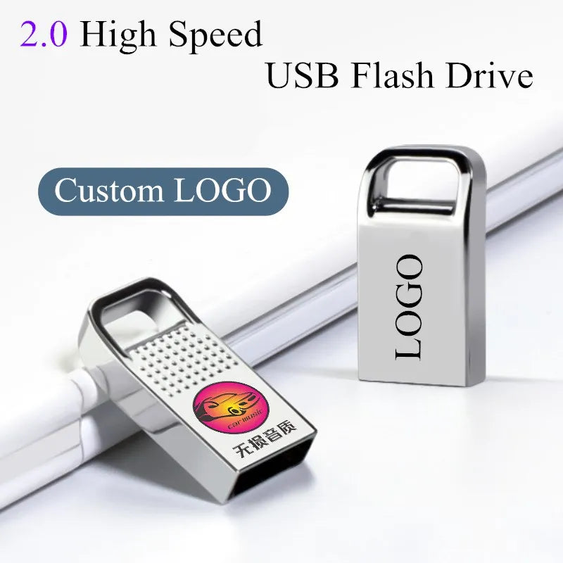 10PCS Mini USB Flash Drives Business Gifts Memory Stick 4GB 8GB Custom logo Pen Drive 16GB 32GB 64GB Waterproof Storage Devices