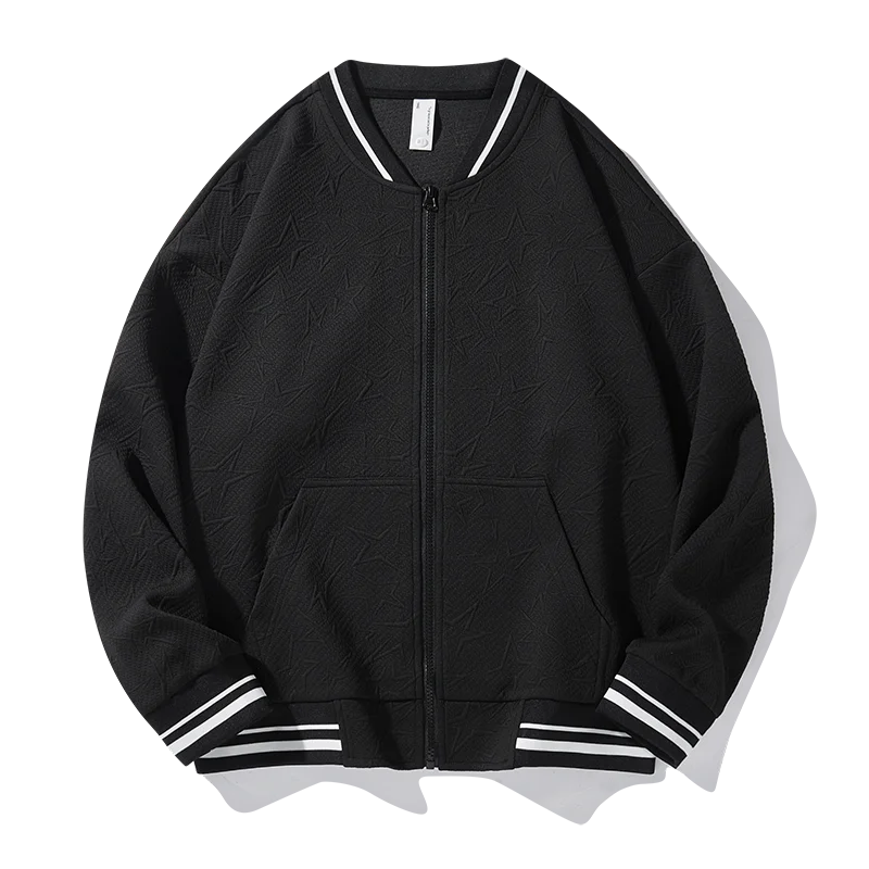 ANSZKTN New Simple Basic Loose Men's and Women's Trend Live Burst Couple Casual Jacket Baseball Clothes