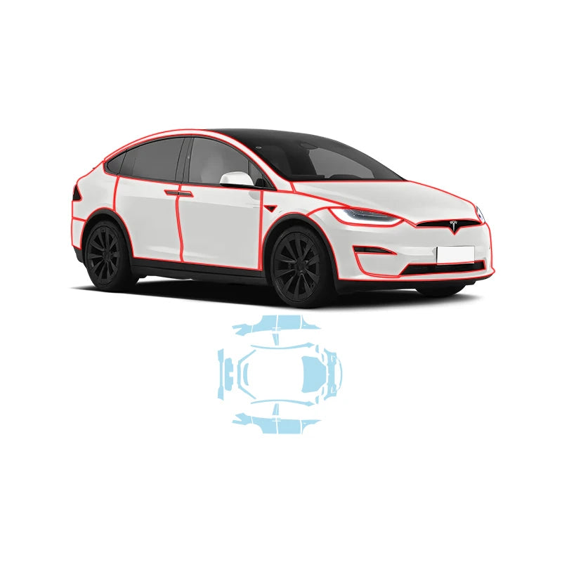 23-Year-Old Model X Glossy TPU PPF Pre-Cut Car Paint Protection Film Self-Repairing Anti-Yellowing Material UV Proof for Body