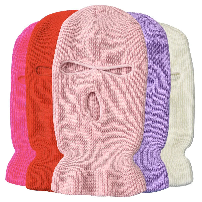 Winter Army Tactical Mask 3 Hole Full Face Mask Ski Mask Winter Cap Balaclava Motorbike Motorcycle Helmet Full Helmet
