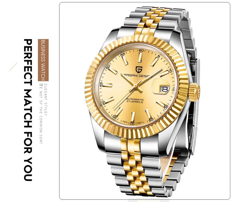 2025 PAGANI DESIGN 42MM Men Mechanical Watches Luxurious Business Automatic Watch 100M Waterproof Stainless Steel Watch for Men