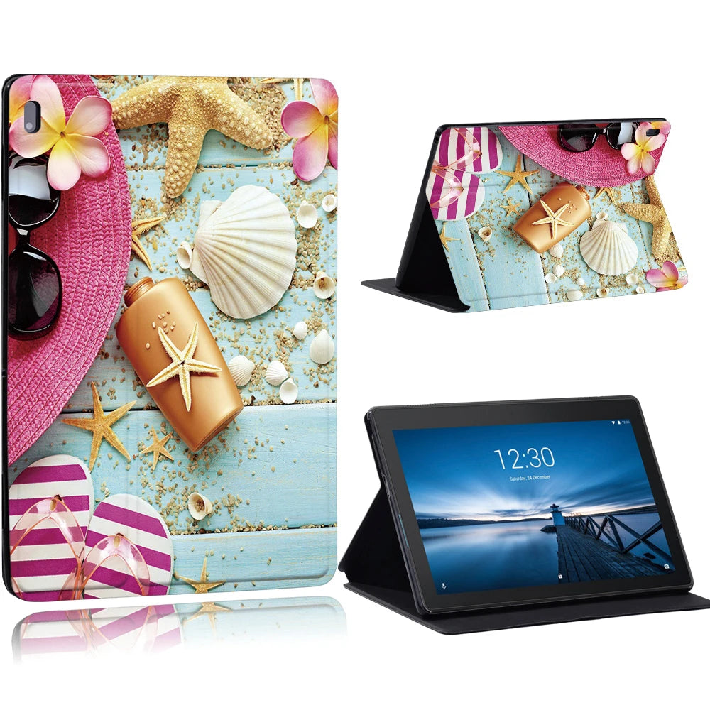 Case for Funda Tablet Lenovo Tab E10 10.1"/Tab M10 10.1"/Smart Tab M10 FHD Plus 10.3" TB-X606F M7 M8 TB-8505 Stand Tablet Cover
