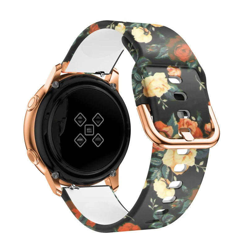 Women Printed Band for Samsung Galaxy watch 6/5/4/6 classic Silicone Sport 22/20mm Bracelet Huawei/amazfit GTR-GTS-4-3-2e strap