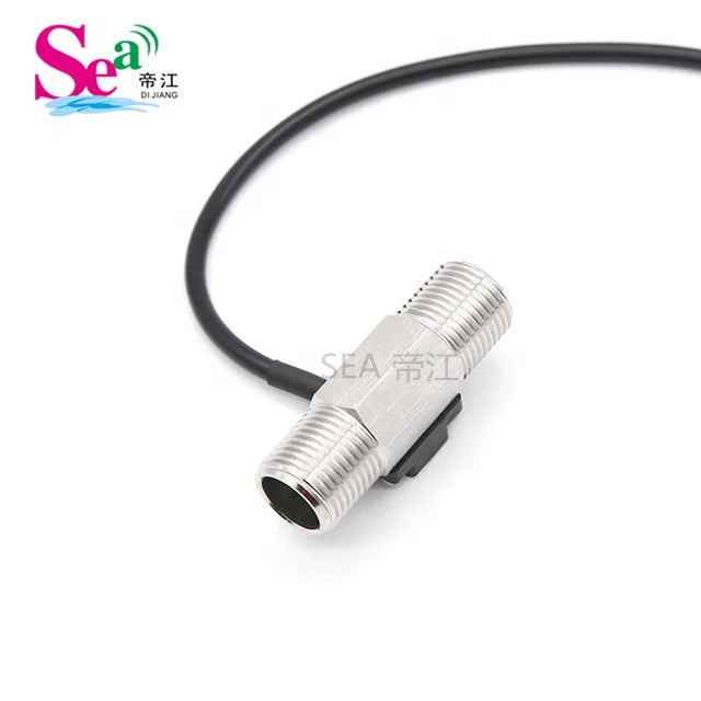 SEA DIJIANG B1-S G1/2" Hall Effect Liquid Water Flow Sensor Switch Flowmeter Counter Meter DC24V 1-25lpm for Chilling Machines