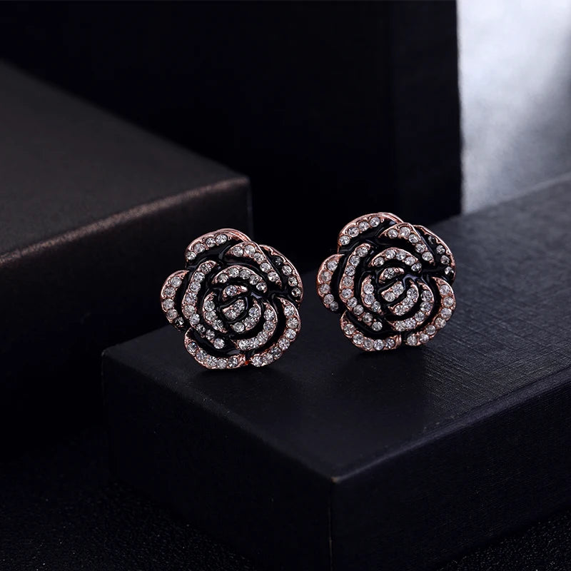 Famous Luxury Brand Designers Jewelry Camellia Flower Earring Fashion Stud Earring For Women