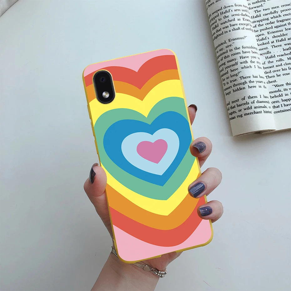 For Samsung Galaxy A01 core Cases Silicon Back Cover Soft Sunflower Phone Case For Samsung A01 core SM-A013 a 01 m01 Core Case