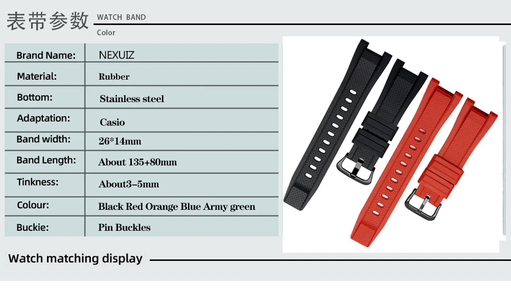 Soft Rubber Watchband Replacement for Casio G SHOCK GST-B100/S300/410/210/W110/W100/S110/S100 Silicone Band Men Strap 26*14mm