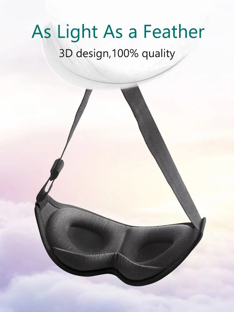 3D Memory Foam Silk Sleep Mask Soft Women Men Eye Patches Comfort Three Dimensional Design Face Mask Eyeshade Night Breathable