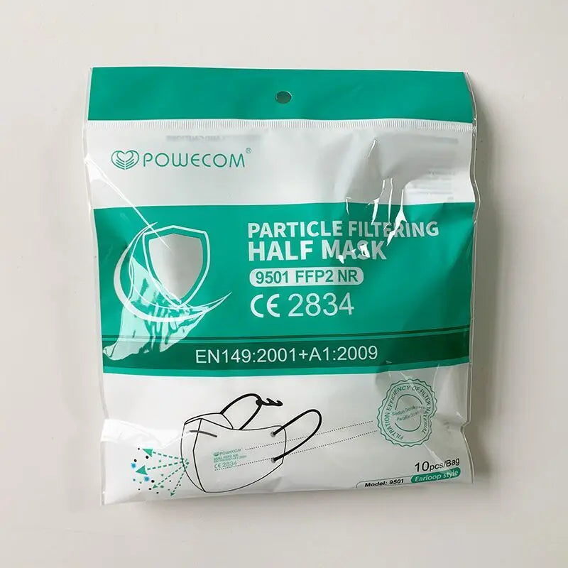 10-50pcs/bag original FFP2 Mouth Face Mask 6 Layers CE 2384 Certification Filter Dust Mouthpiece Masks Protection Face Cover