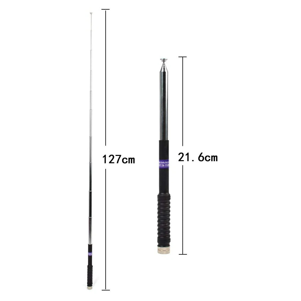 Gain Telescopic Antenna SMA Male VHF 136-174MHz for TYT TH-F5 TH-2R TH-UV3R TH-UVF8D TH-UVF9D TH-UV8000D Accessories