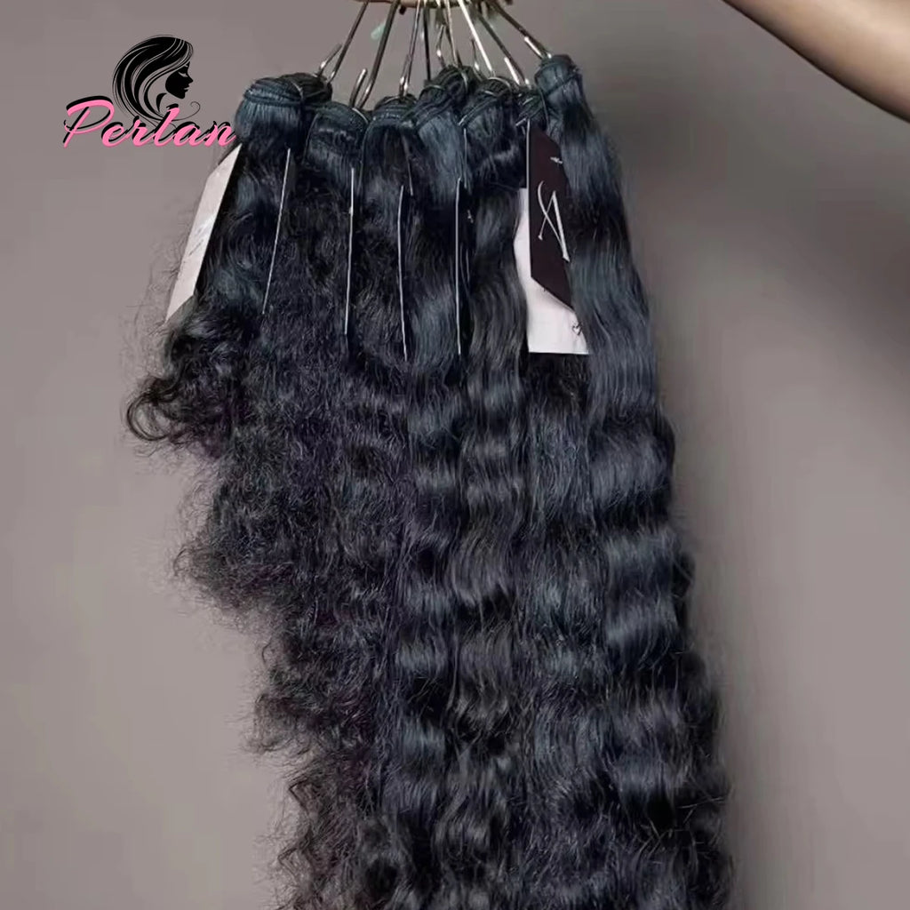 Indian Temple Natural Cuticle Aligned Virgin Vendor Weaving Wholesale Color Black Human Hair Raw Hair