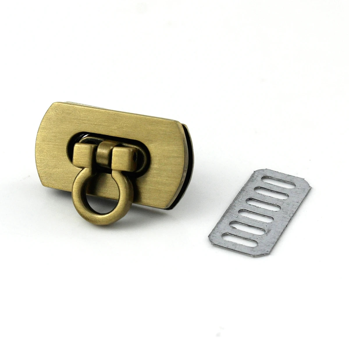 1pcs Metal Folding Lock Push Lock Clasp Tiny Bag Laggage Purse Leather Craft Closure DIY Hardware Accessories