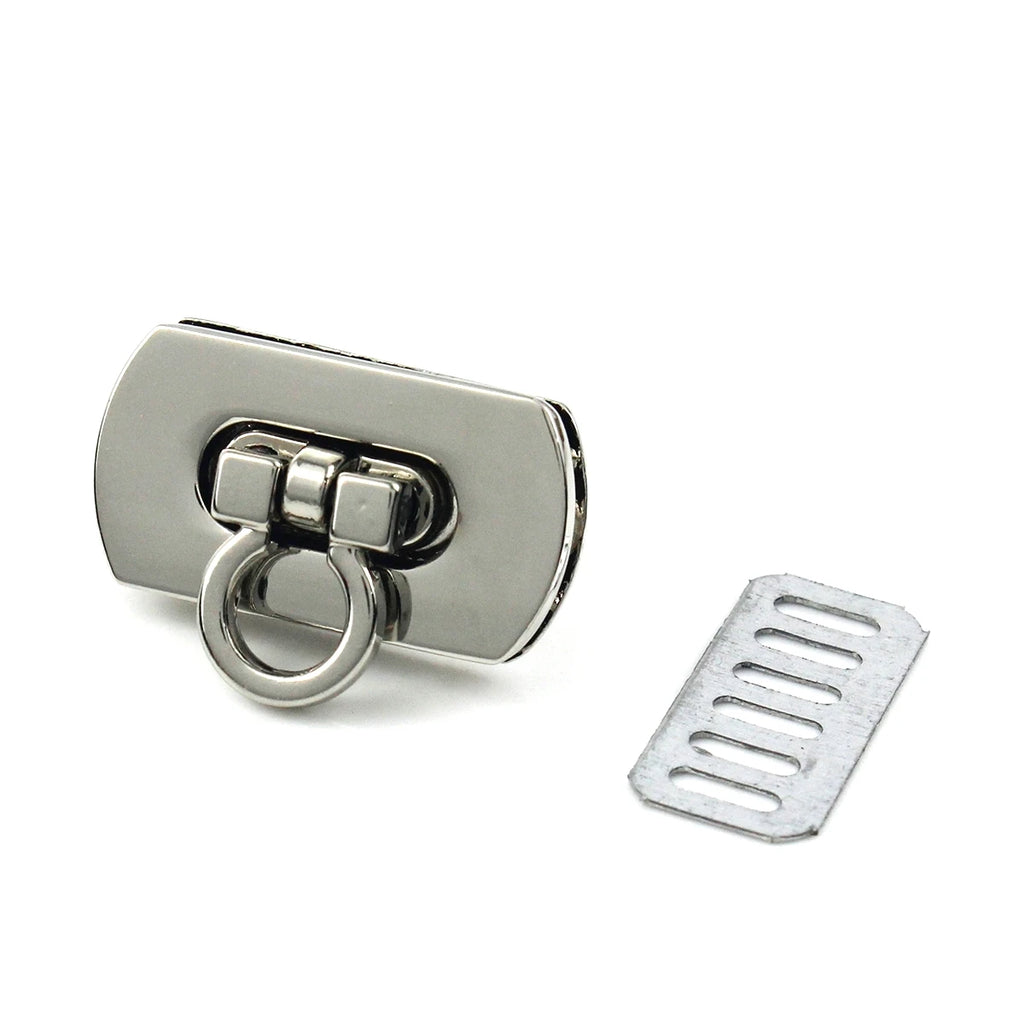 1pcs Metal Folding Lock Push Lock Clasp Tiny Bag Laggage Purse Leather Craft Closure DIY Hardware Accessories