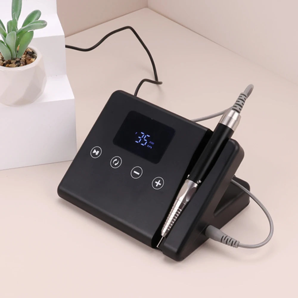 Plug in Desktop 85W Brushless Professional 35000rpm Unique Telephone Design Light Weight Salon Use Nail Drill with Touch Button