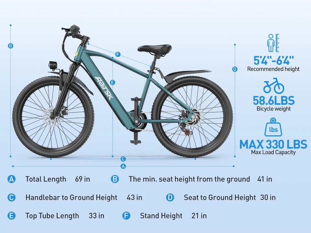 GT300 36V Electric City Bicycle NTC Function 26inch Skinny Rear Hub Motor Pedal-Assist Smart Electronic New Condition