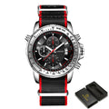 2025 New OCHSTIN Mens Pilot Watch Military Wristwatches For Men  Sports Chronograph Waterproof Nylon Leather Quartz Male Clock