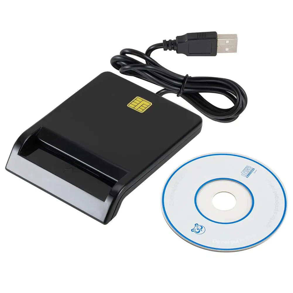 Portable USB 2.0 Smart Card Intelligent Card Reader DNIE ATM CAC IC ID Bank Card SIM Card Cloner Connector for Windows Linux