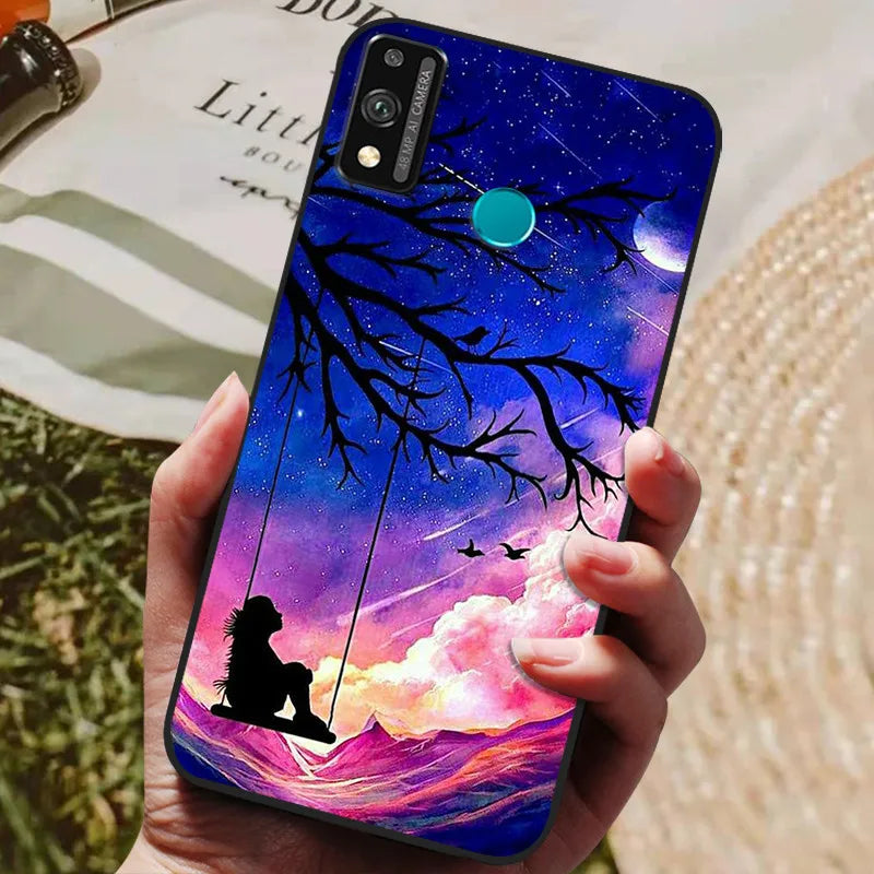 For Honor 9x lite Case Wolf Cartoon Silicon Soft TPU Back Cover For Huawei Honor 9X lite Phone Cases Honor9x Lite Fundas Coque