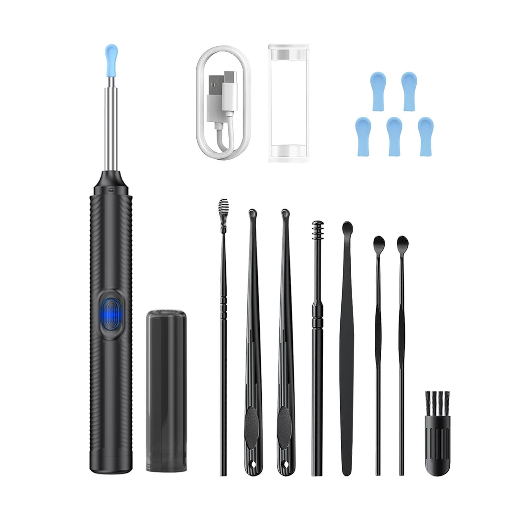 CC10 Smart Visual Ear Sticks Otoscope 1296P HD Endoscope Wax Removal Tool Earpick With Mini Camera