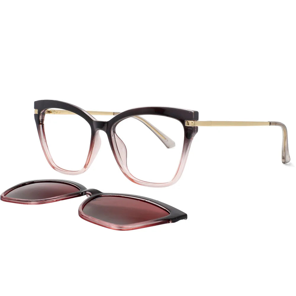 Polarized Flip-on Sunglasses Men Women Fashion Computer Eyeglasses TR90 Anti Blue Light Glasses Frames 53684