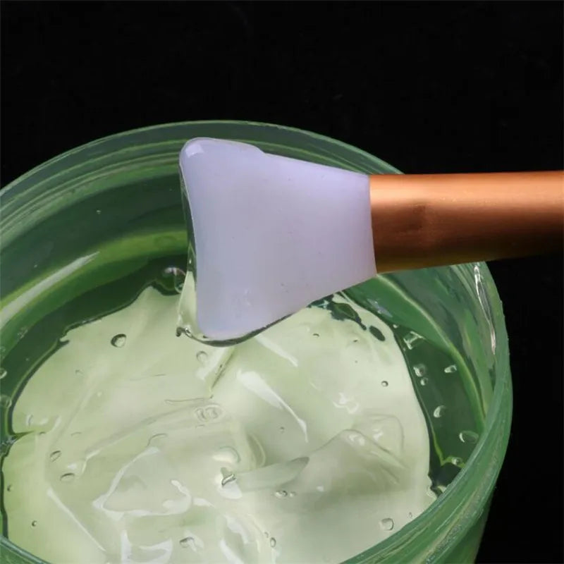 1pcs Face Mask Brush Silicone Facial Mask Mud Mixing Brushes 10 Color Soft Fashion Beauty Women Skin Face Care Makeup Tools